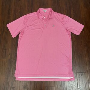 PETER MILLAR Summer Comfort Polo Shirt Pink Golf Sports Performance